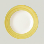 BAFP30D53 Тарелка круглая, борт- желтый d=30 см., плоская, фарфор, Bahamas 2, RAK Porcelain, ОАЭ, шт