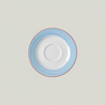 BASA13D54 Блюдце круглое, борт- голубой d=13 см., для чашки 9cl, фарфор, Bahamas 2, RAK Porcelain, О, шт