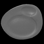 NFNBFP32GY Тарелка овальная для подачи 32х26.5 см., с 2 зонами, фарфор, NeoFusion Stone(серый), RAK , шт
