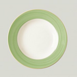 BADP23D57 Тарелка круглая, борт- зеленый d=23 см., глубокая, фарфор, Bahamas 2, RAK Porcelain, ОАЭ, шт