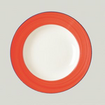 BAFP21D56 Тарелка круглая, борт-красный d=21 см., плоская, фарфор, Bahamas 2, RAK Porcelain, ОАЭ, шт