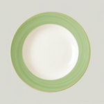 BAFP24D57 Тарелка круглая, борт- зеленый d=24 см., плоская, фарфор, Bahamas 2, RAK Porcelain, ОАЭ, шт