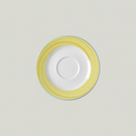 BASA13D53 Блюдце круглое, борт- желтый d=13 см., для чашки 9cl, фарфор, Bahamas 2, RAK Porcelain, ОА, шт