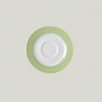 BASA13D57 Блюдце круглое, борт- зеленый d=13 см., для чашки 9cl, фарфор, Bahamas 2, RAK Porcelain, О, шт