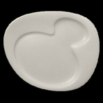 NFNBFP24WH Тарелка овальная  24x20 см., с 2 зонами, фарфор, NeoFusion Sand(белый), RAK Porcelain, ОА, шт
