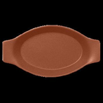 NFOPOD20BW Тарелка овальная -кроншель 20х11х3,5 см., 200мл, фарфор, NeoFusion Terra(коричневый), RAK, шт