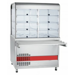 Прилавок-витрина холодильный ПВВ(Н)-70КМ-С-02-НШ вся нерж. с гастроемкостями