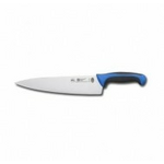 8321T61BL Нож кухонный поварской, L=25см.,  нерж.сталь,ручка- пластик, вставка голубая