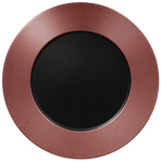 MFEVFP33BB Тарелка круглая,борт цвет бронзовый d=33 см см., плоская, фарфор, Metalfusion