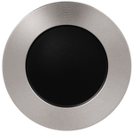 MFEVFP33SB Тарелка круглая,борт цвет серебряный d=33 см см., плоская, фарфор, Metalfusion
