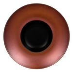 MFFDGD26BB Тарелка круглая,"Gourmet",борт- цвет бронзовый d=26 см см., глубокая, фарфор, Metalfusion, шт