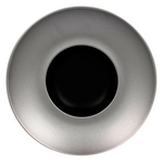 MFFDGD26SB Тарелка круглая,"Gourmet",борт- цвет серебряный d=26 см., глубокая, фарфор, Metalfusion, , шт