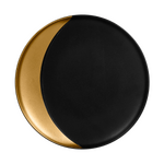 MFMODP27GB Тарелка круглая,борт цвет золотой d=27 см., глубокая, фарфор, Metalfusion
