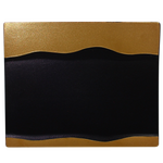MFMRRP25GB Тарелка прямоугольная,борт цвет золотой 25х20 см., плоская, фарфор, Metalfusion, RAK Porc, шт