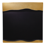 MFMRSP25GB Тарелка квадратная борт- цвет золотой 25x25 см., плоская, фарфор, Metalfusion, шт
