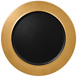 MFNOFP32GB Тарелка круглая,борт- цвет золотой d=32 см., плоская c бортиком, фарфор, Metalfusion, RAK, шт