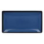 LEEDRG33BL Тарелка прямоугольная 33х18 см, плоская, фарфор, цвет синий, Lea