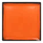 LEEDSQ30OR Тарелка квадратная  30х30 h=2 см., плоская, фарфор,цвет оранжевый, Lea, шт