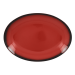LENNOP32RD Тарелка овальная  32х23 см., плоская, фарфор,цвет красный, Lea, RAK Porcelain, ОАЭ, шт