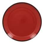 LENNPR21RD Тарелка круг. d=21 см, плоская, фарфор, цвет красный, Lea