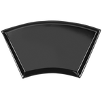 LXBS51BK Тарелка сегмент  51x30 см., плоская, цвет чёрный, фарфор, B.Concept, RAK Porcelain, ОАЭ, шт