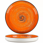 Тарелка 23 см с бортом Texture Orange Circular, h 3 см, P.L. Proff Cuisine