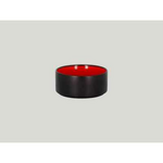 FRNOBW12RD Салатник круглый, цвет чёрный/красный d=12 h=5см., (0.48л)48 cl., фарфор, FIRE, шт