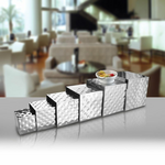 Набор фуршетных квадратных подставок, 6шт, нерж сталь, SBS-47910/11-26