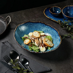 Салатник овальный 25,5*20*6,5 см, 1,150 мл, фарфор,серия "Aqua Blue" P.L.