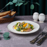 Тарелка 23 см, фарфор, "Aristocrat-Gold". Noble