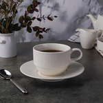 Чайная пара 250 мл, d9см, h6.5см, фарфор "NOBLE" серия "NEO SILK"