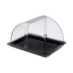 Поднос сервировочный GN 1/2 32,5*26,5 см. поликарбонат, черный, с крышкой Roll-Top GP /1/