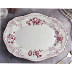 Блюдо овальное 38x26,5 см h 3,3 см, фарфор, Red Rose