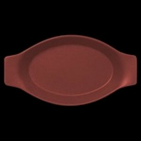 NFOPOD20DR Тарелка овальная -кроншель 20х11х3,5 см., 200мл, фарфор, NeoFusion Magma(красный), RAK Po, шт