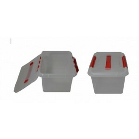 Контейнер для продуктов прямоуг.  8,0 л. 30*23*16 см. с ручкой, с красным зажимом MG /1/10/