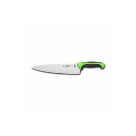 8321T60G Нож кухонный поварской, L=23см., нерж.сталь,ручка пластик, вставка зеленая