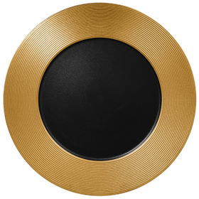 MFEVFP33GB Тарелка круглая борт- цвет золотой d=33 см см., плоская, фарфор, Metalfusion, RAK Porcela, шт