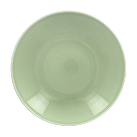 VNBUBC26GR Тарелка круглая "Coupe"  d=26 см., глубокая (1.2л)120cl, фарфор,цвет зеленый, Vintage, RA, шт