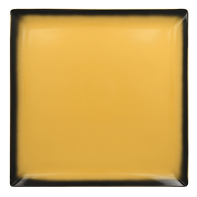 LEEDSQ30NY Тарелка квадратная  30х30 h=2 см., плоская, фарфор,цвет желтый, Lea, шт