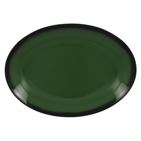 LENNOP26DG Тарелка овальная  26х19 см., плоская, фарфор,цвет зеленый, Lea, RAK Porcelain, ОАЭ, шт
