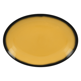 LENNOP26NY Тарелка овальная  26х19 см., плоская, фарфор,цвет желтый, Lea, RAK Porcelain, ОАЭ, шт