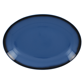LENNOP36BL Тарелка овальная  36x27 см., плоская, фарфор,цвет синий, Lea, RAK Porcelain, ОАЭ, шт