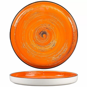 Тарелка 28 см с бортом Texture Orange Circular, h 3,1 см, P.L. Proff Cuisine