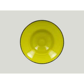 FRCLXD23GR Тарелка круглая 0.32л d=23 см., глубокая, цвет чёрный/зелёный, фарфор, FIRE, RAK Porcelai, шт