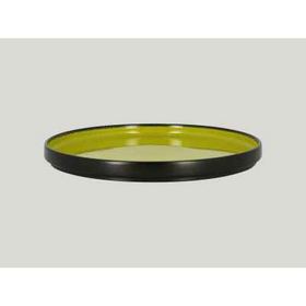 FRNOLD20GR Тарелка /крышка для FRNODP20GR d=20 см., c вертикальным бортом, цвет чёрный/зеленый, фарф, шт