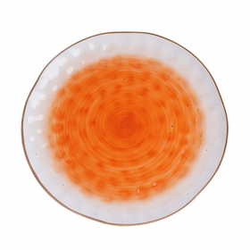 Тарелка круглая d=27 см,фарфор,оранжевый цвет The Sun P.L.