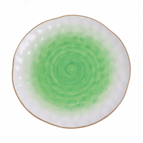 Тарелка круглая d=27 см,фарфор,зеленый цвет The Sun P.L.