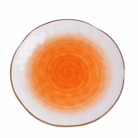 Тарелка круглая d=21 см,фарфор,оранжевый цвет The Sun P.L.