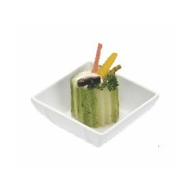 Салатник квадратный 7x7см, меламин, Sara, цвет белый H-2306