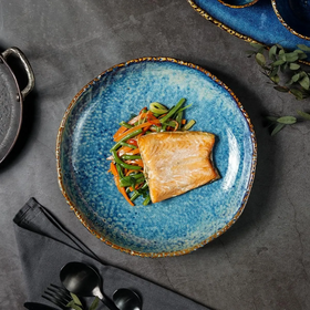 Тарелка,блюдо 25,3*5,4 см, 700 мл, фарфор,серия "Aqua Blue" P.L.